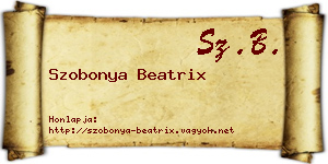 Szobonya Beatrix névjegykártya